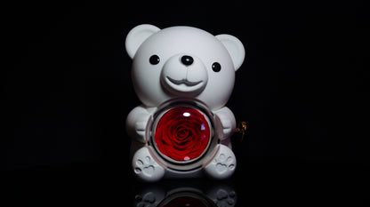 Колие във формата на сърце с уникална подаръчна кутия МЕЧЕ с роза