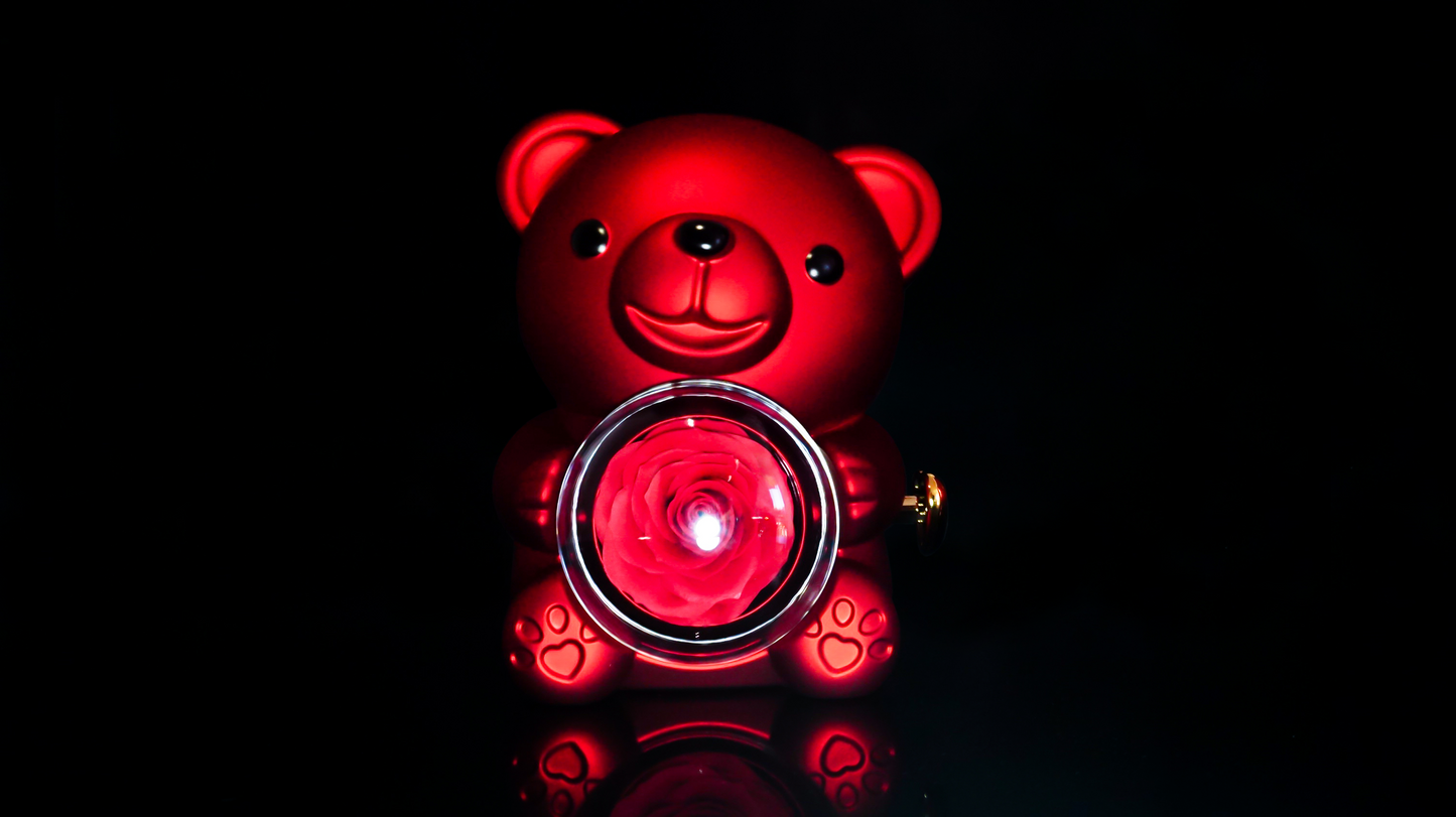 Колие във формата на сърце с уникална подаръчна кутия МЕЧЕ с роза